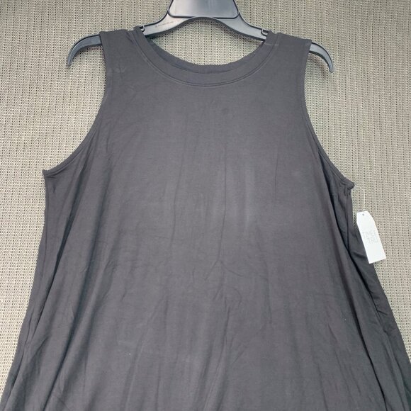Time And Tru Womens Size XL Black Scoop Neck Mid-Length Sleeveless Dress - Picture 4 of 8